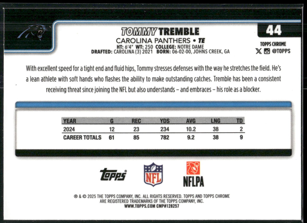 2025 Topps Chrome #44 Tommy Tremble