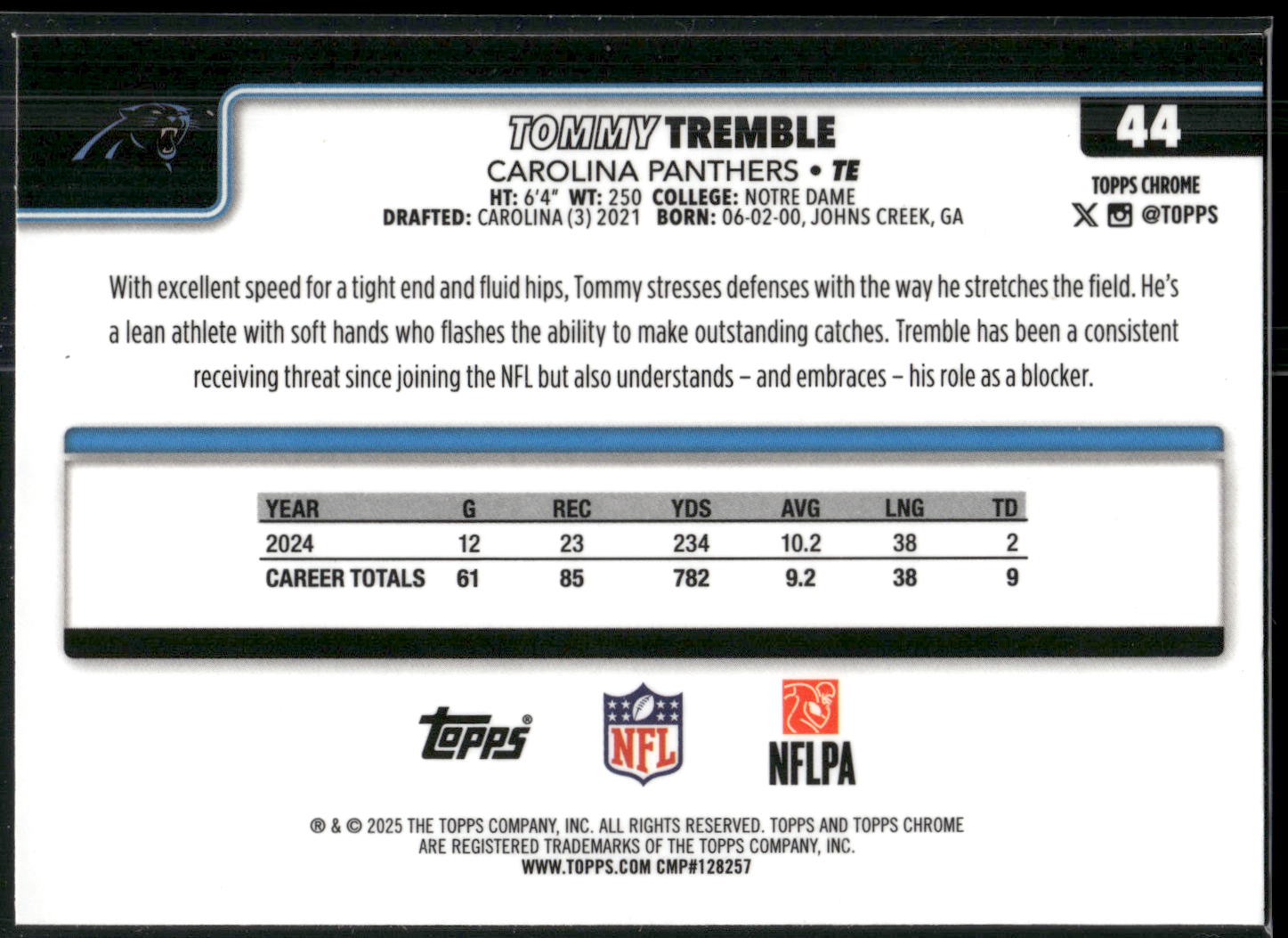 2025 Topps Chrome #44 Tommy Tremble