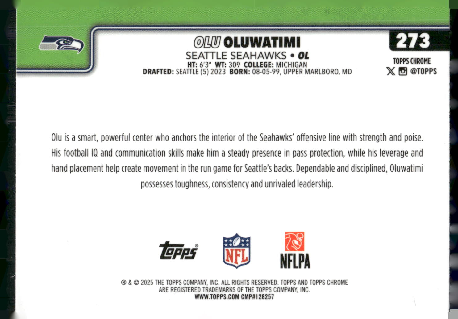 2025 Topps Chrome #273 Olu Oluwatimi