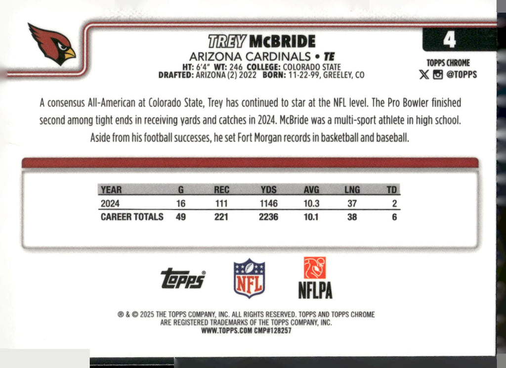2025 Topps Chrome #4 Trey McBride