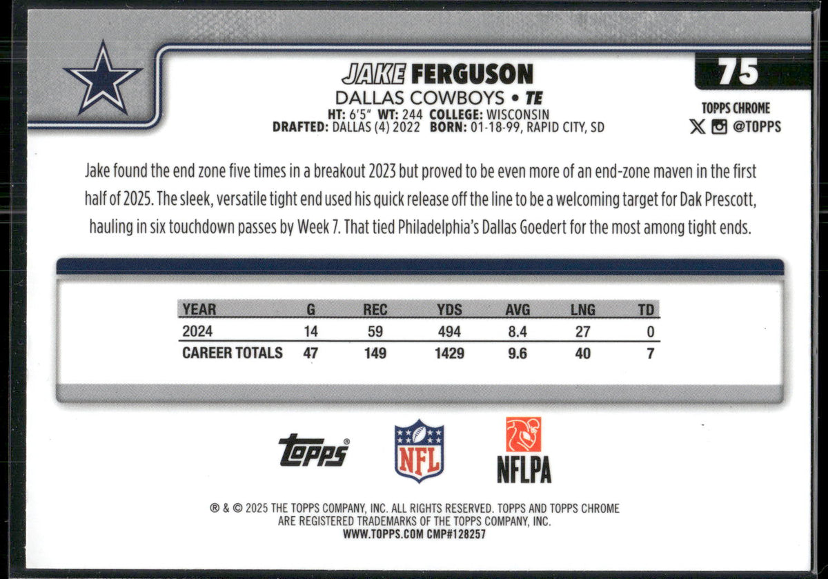 2025 Topps Chrome #75 Jake Ferguson