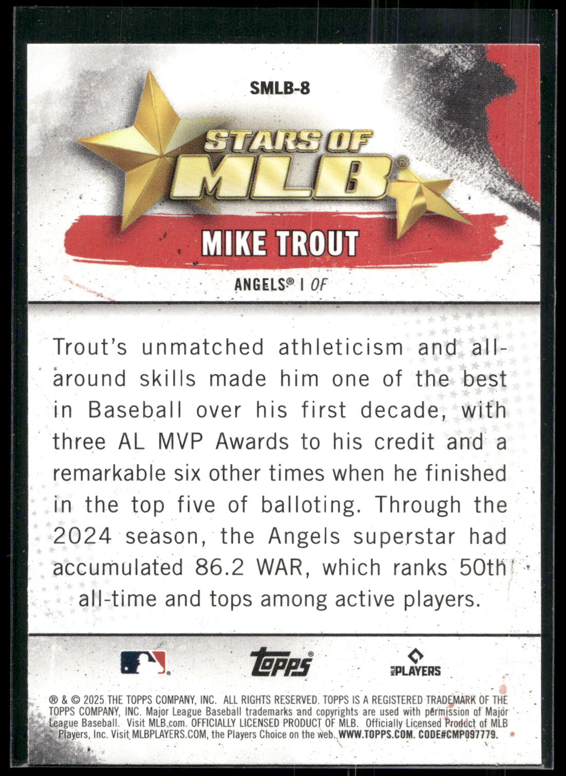 2025 Topps #SMLB-8 Mike Trout Stars of MLB