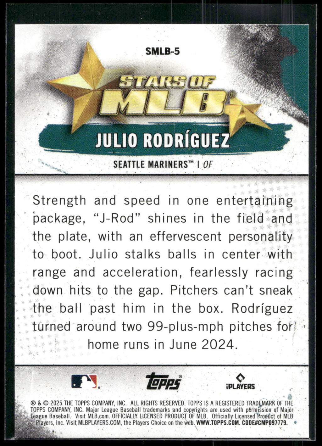 2025 Topps #SMLB-5 Julio Rodriguez Stars of MLB