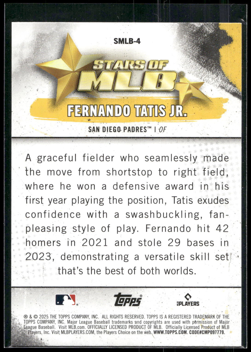 2025 Topps #SMLB-4 Fernando Tatis Jr. Stars of MLB