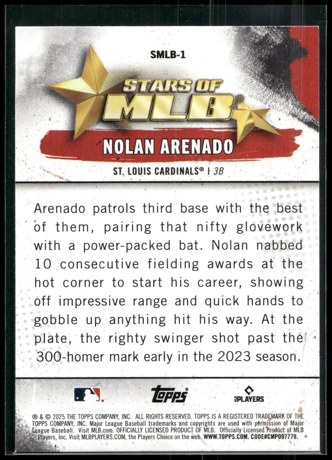 2025 Topps #SMLB-1 Nolan Arenado Stars of MLB