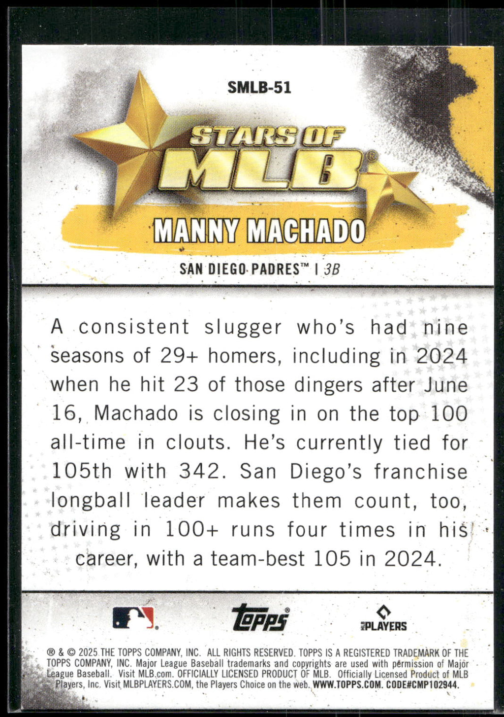 2025 Topps #SMLB-51 Manny Machado Stars of MLB