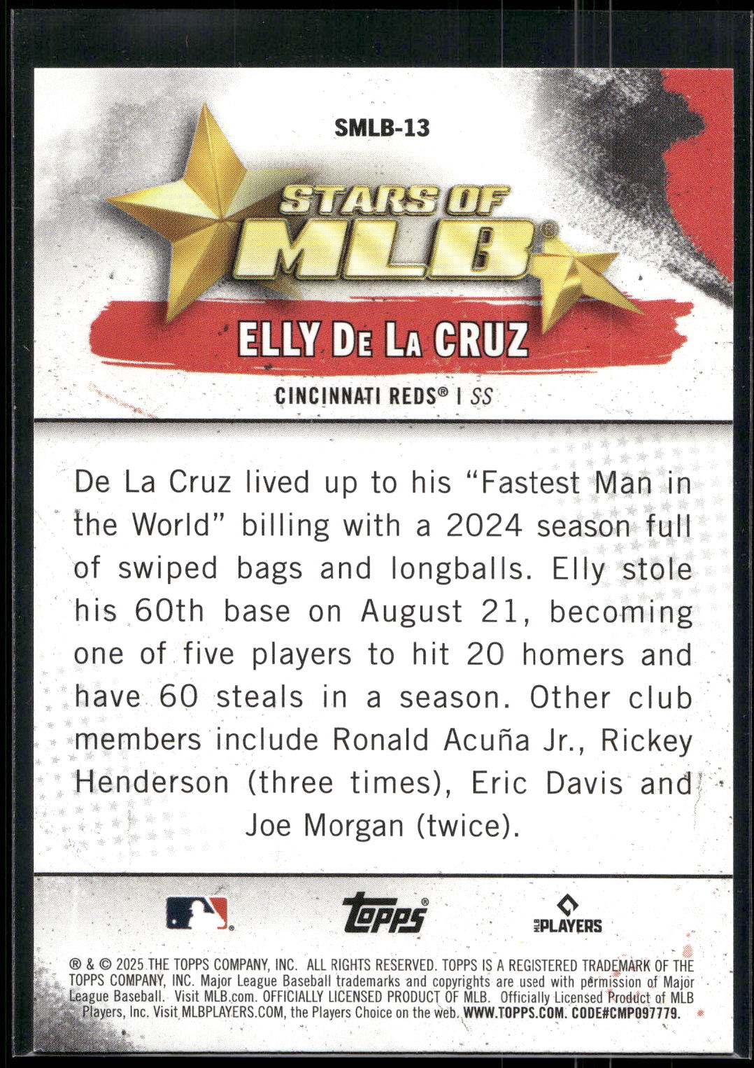 2025 Topps #SMLB-13 Elly De La Cruz Stars of MLB
