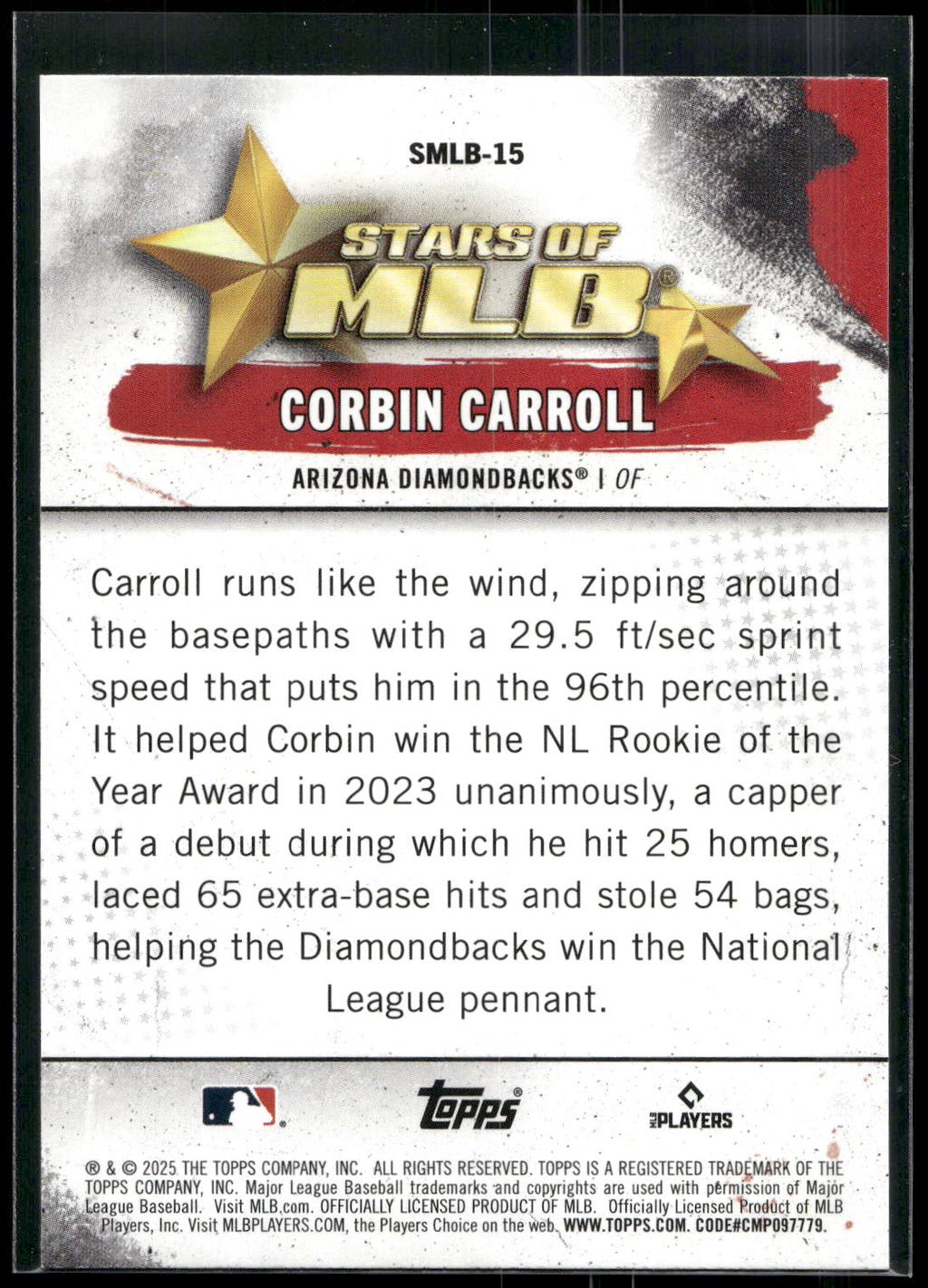 2025 Topps #SMLB-15 Corbin Carroll Stars of MLB