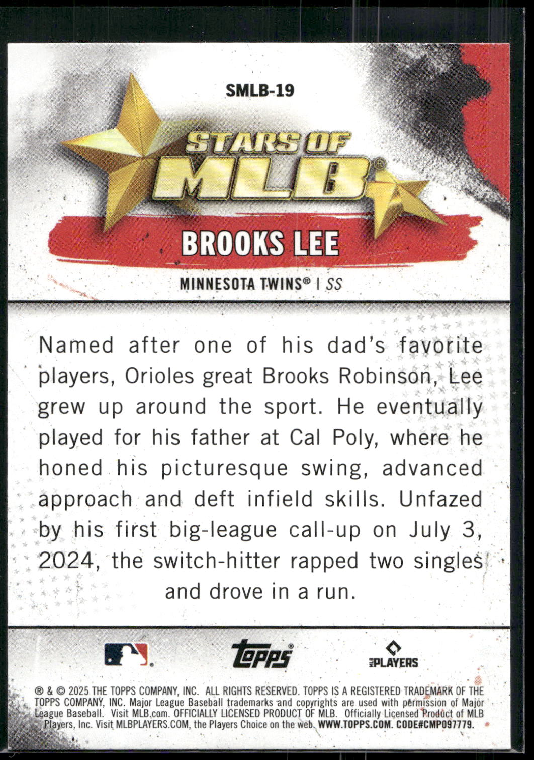 2025 Topps #SMLB-19 Brooks Lee Stars of MLB