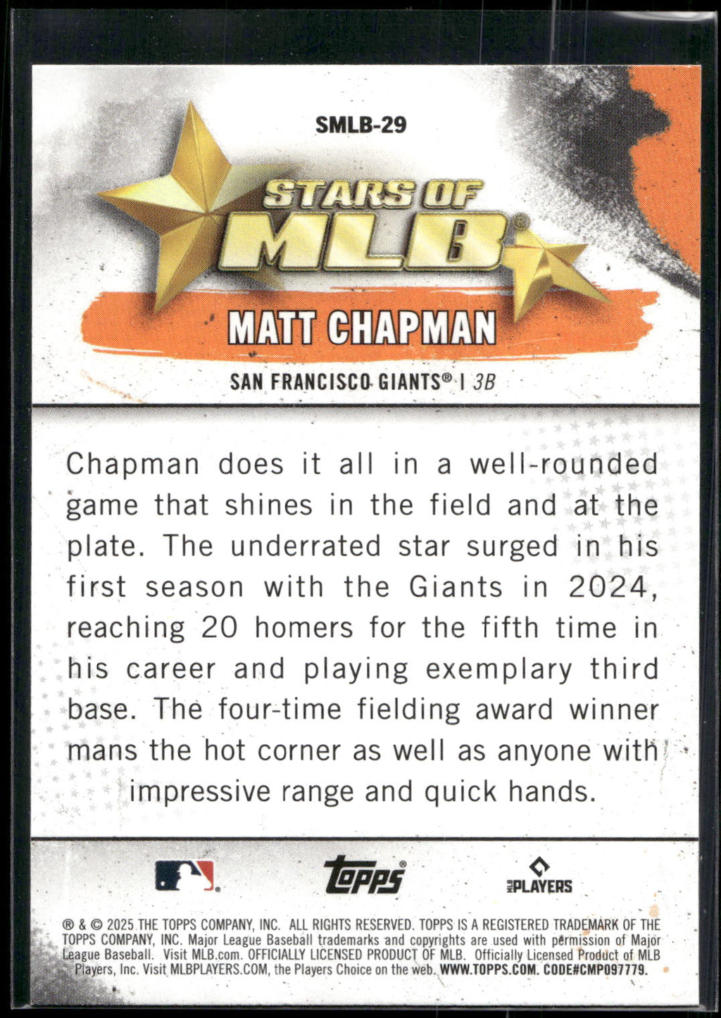 2025 Topps #SMLB-29 Matt Chapman Stars of MLB