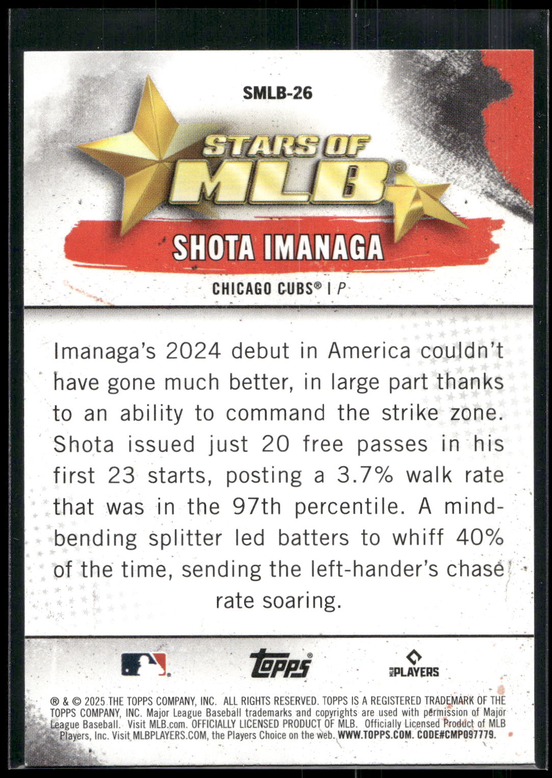 2025 Topps #SMLB-26 Shota Imanaga Stars of MLB