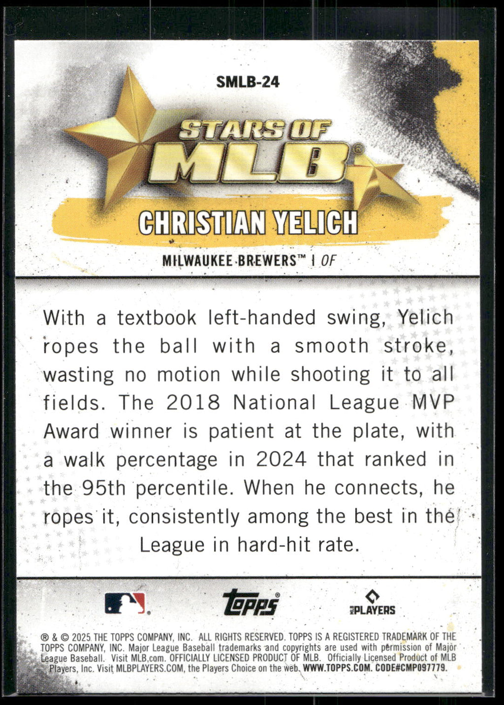 2025 Topps #SMLB-24 Christian Yelich Stars of MLB