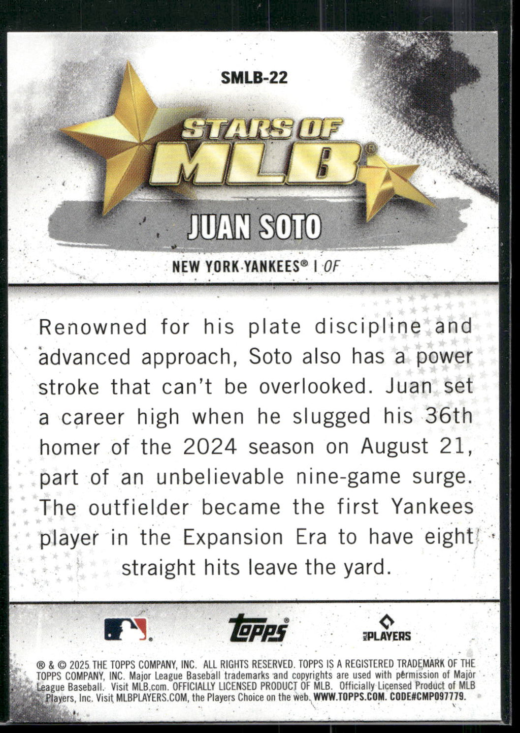 2025 Topps #SMLB-22 Juan Soto Stars of MLB