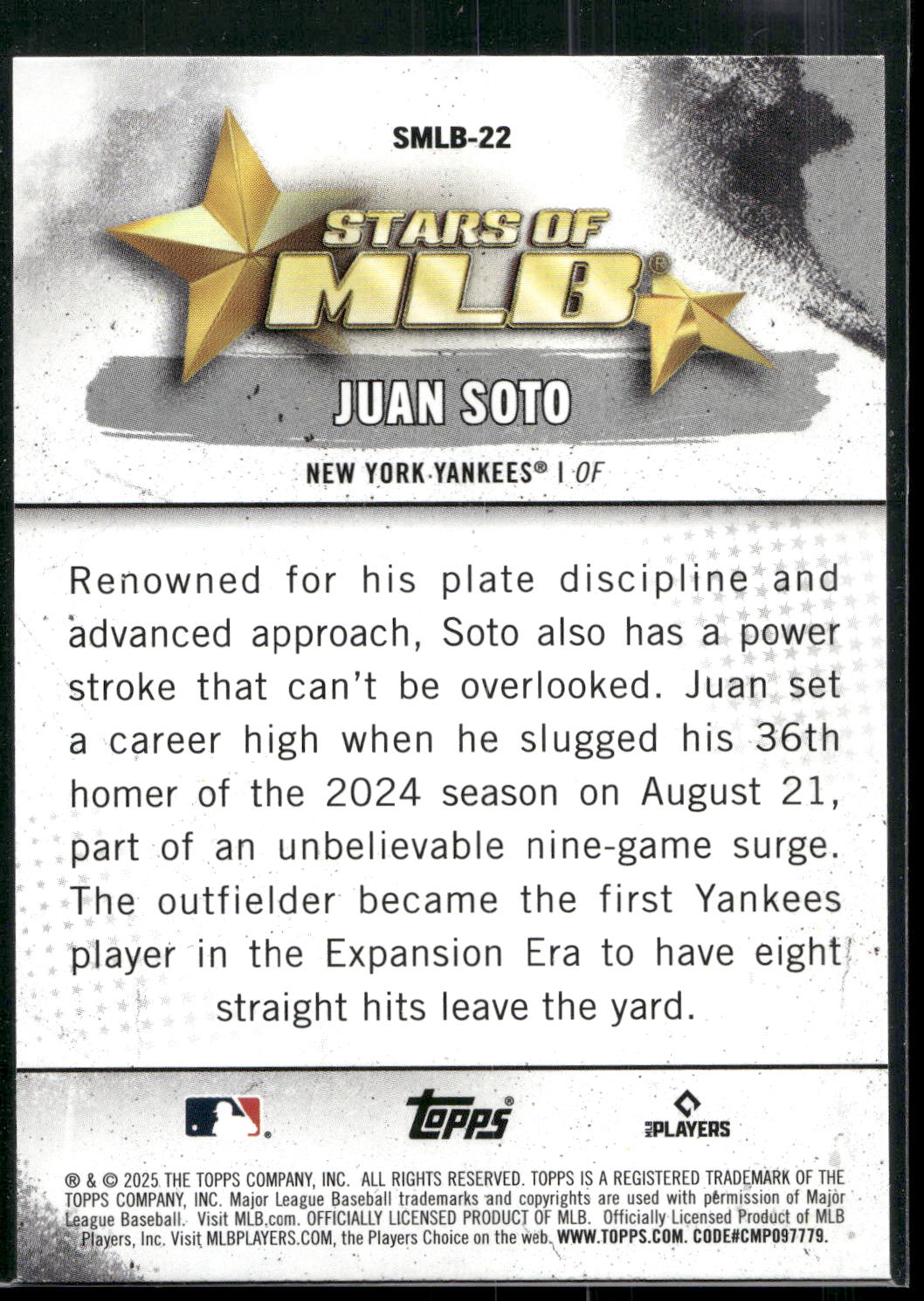 2025 Topps #SMLB-22 Juan Soto Stars of MLB