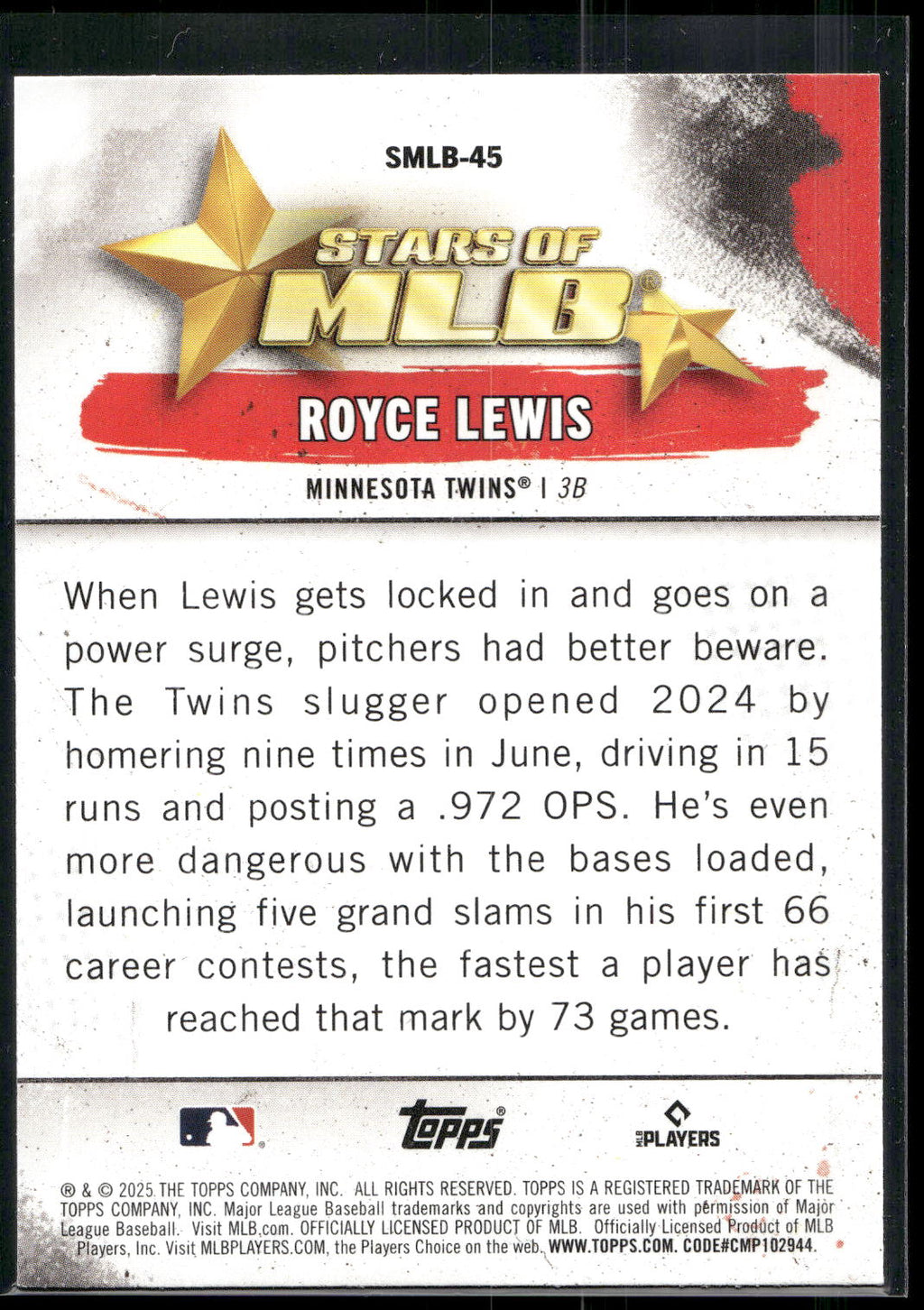 2025 Topps #SMLB-45 Royce Lewis Stars of MLB