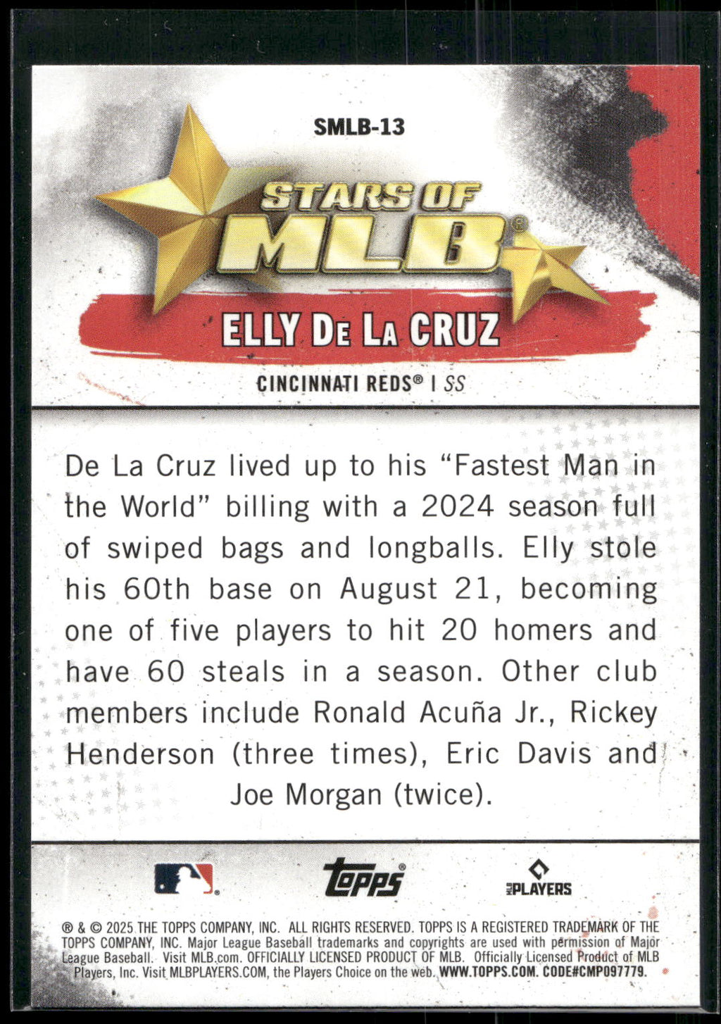 2025 Topps #SMLB-13 Elly De La Cruz Stars of MLB