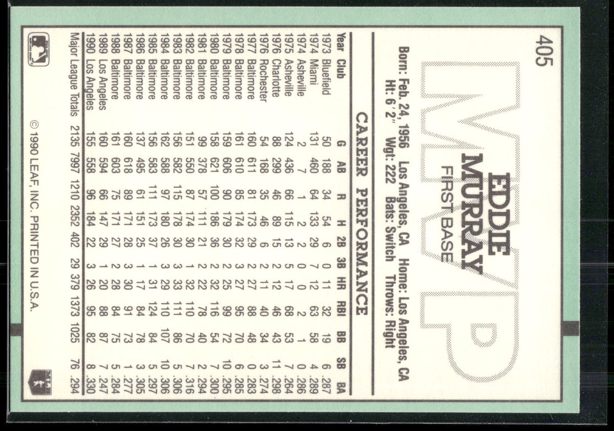 1991 Donruss #405 Eddie Murray