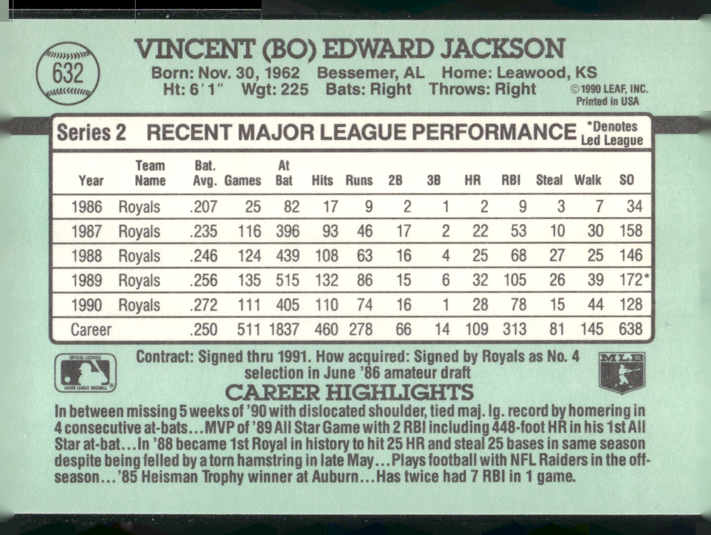 1991 Donruss #632 Bo Jackson