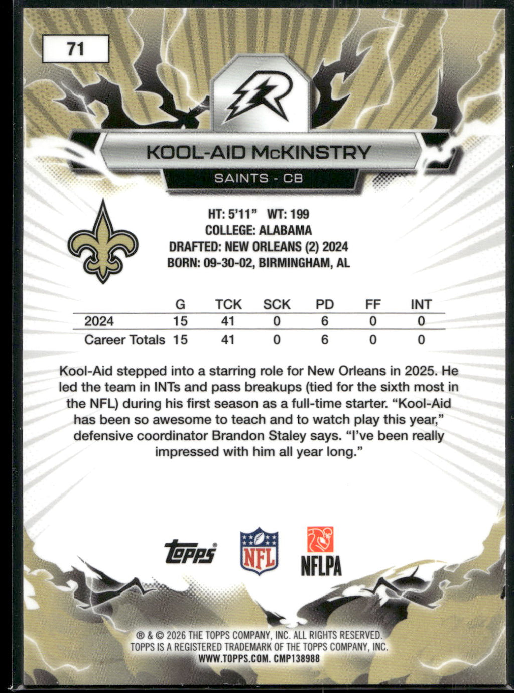 2025 Topps Resurgence #71 Kool-Aid McKinstry