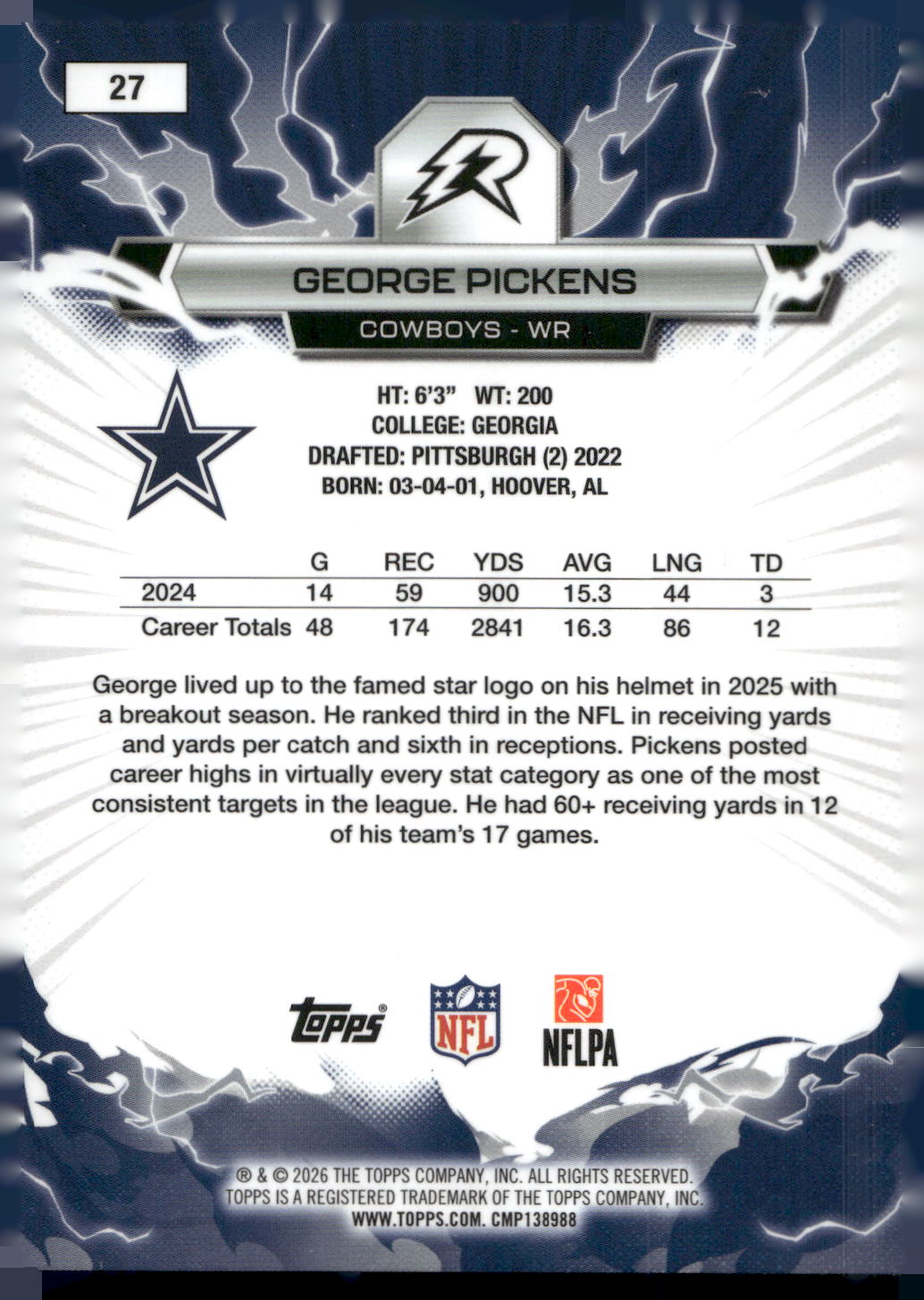 2025 Topps Resurgence #27 George Pickens