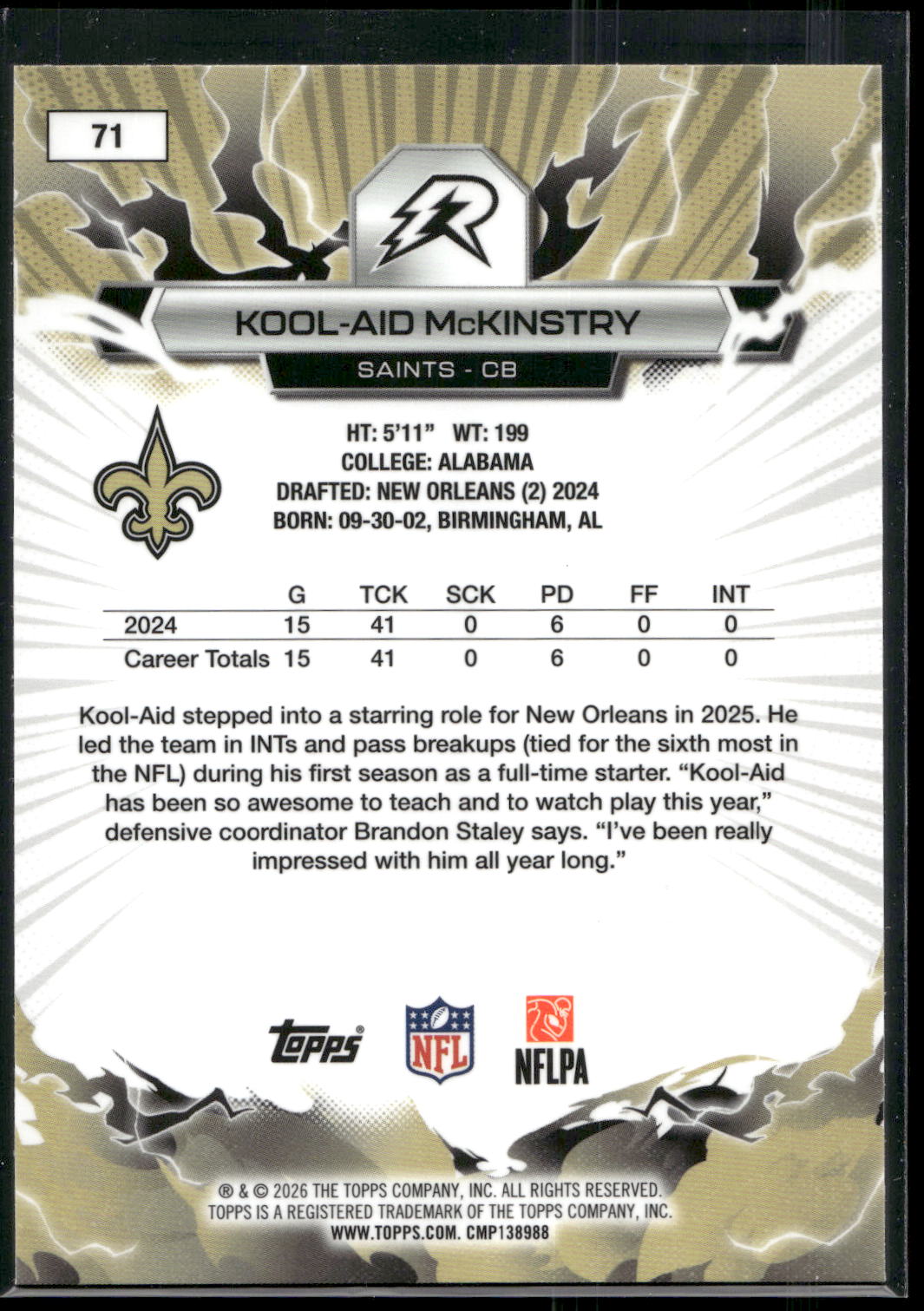 2025 Topps Resurgence #71 Kool-Aid McKinstry