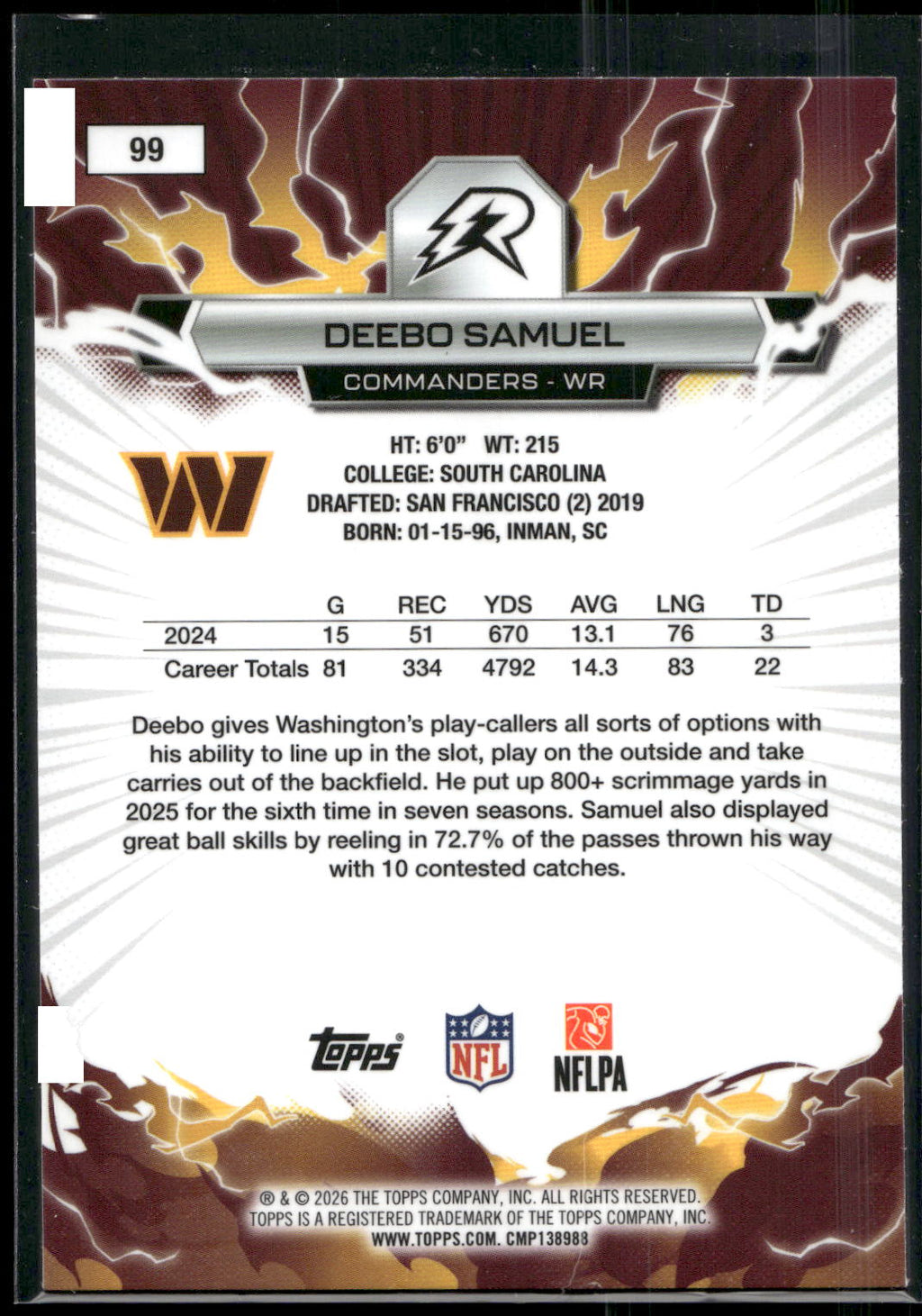 2025 Topps Resurgence #99 Deebo Samuel