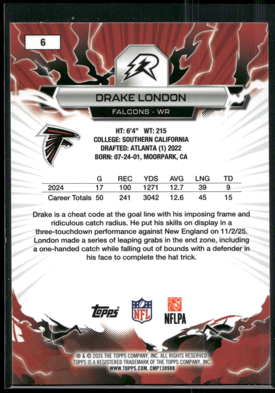 2025 Topps Resurgence #6 Drake London