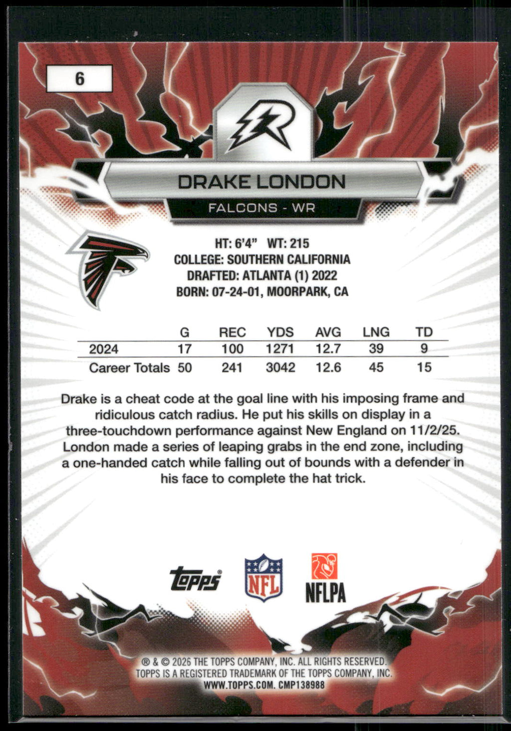 2025 Topps Resurgence #6 Drake London
