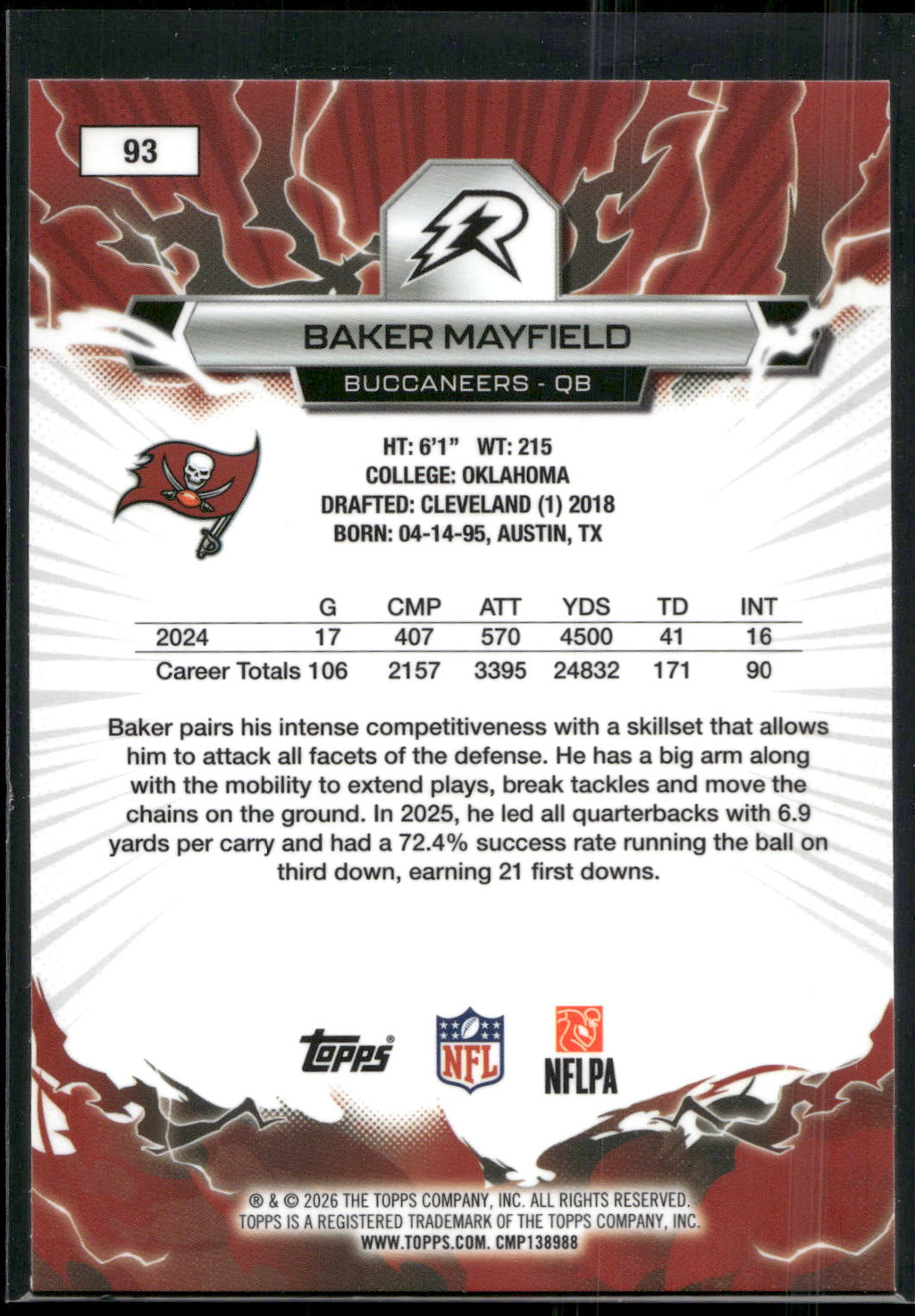 2025 Topps Resurgence #93 Baker Mayfield