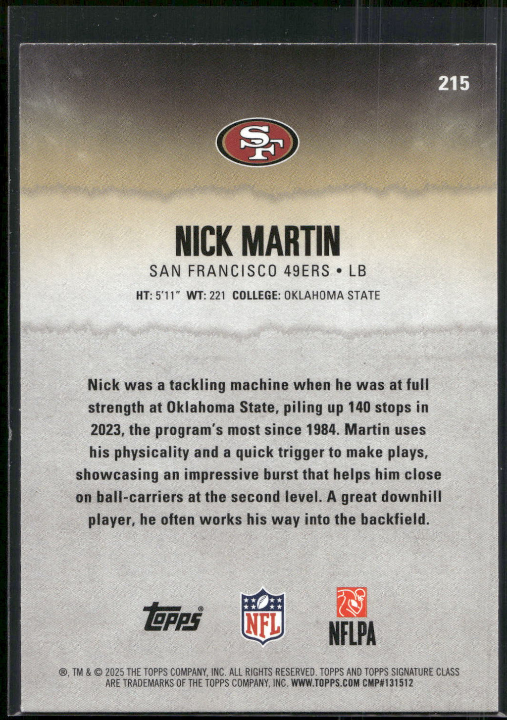 2025 Topps Signature Class #215 Nick Martin