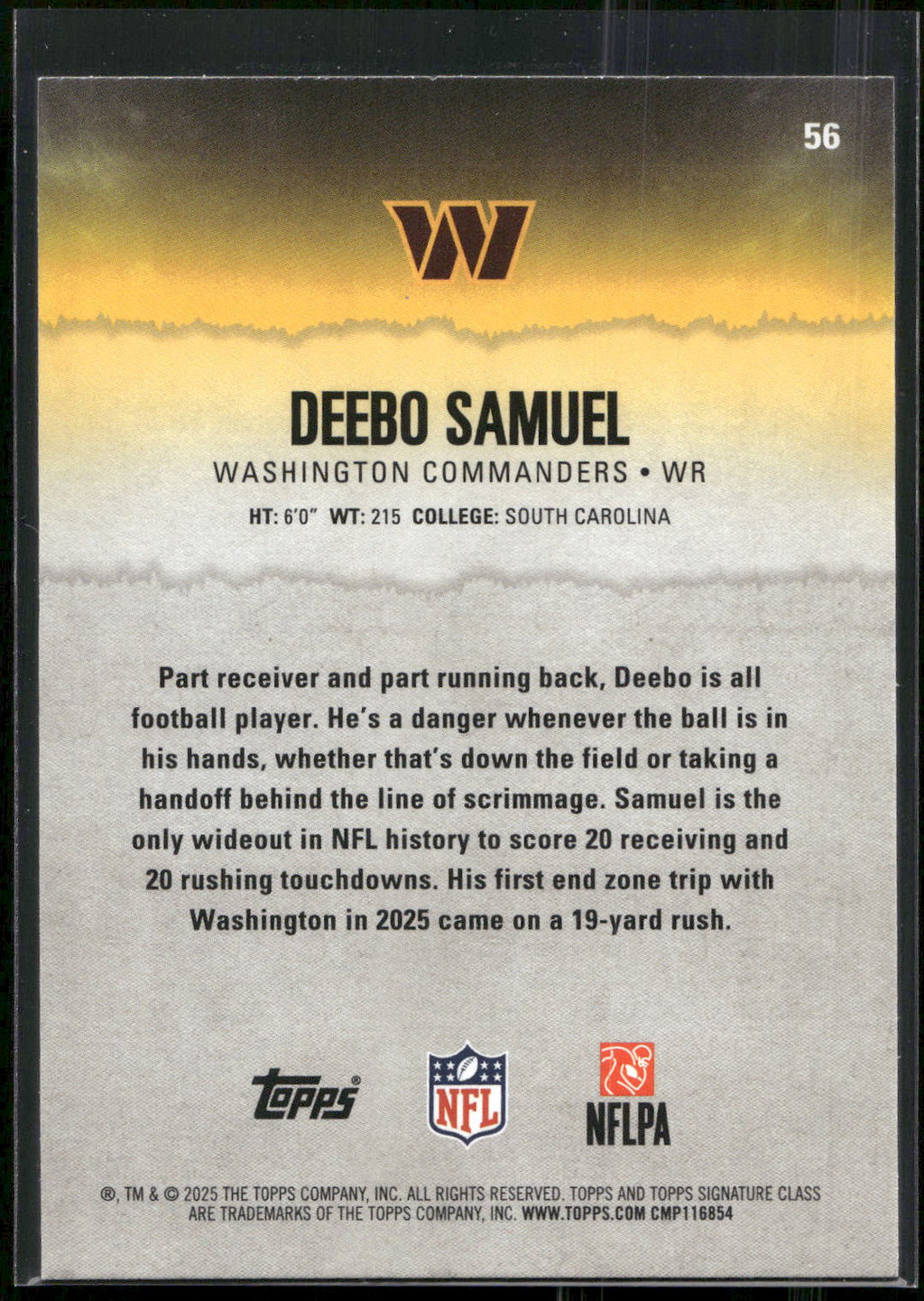 2025 Topps Signature Class #56 Deebo Samuel