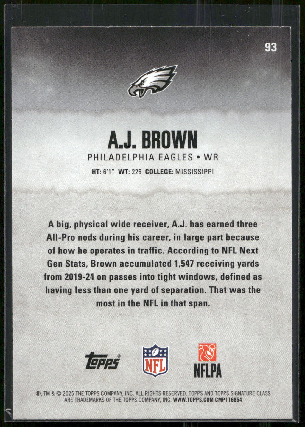 2025 Topps Signature Class #93 A.J. Brown