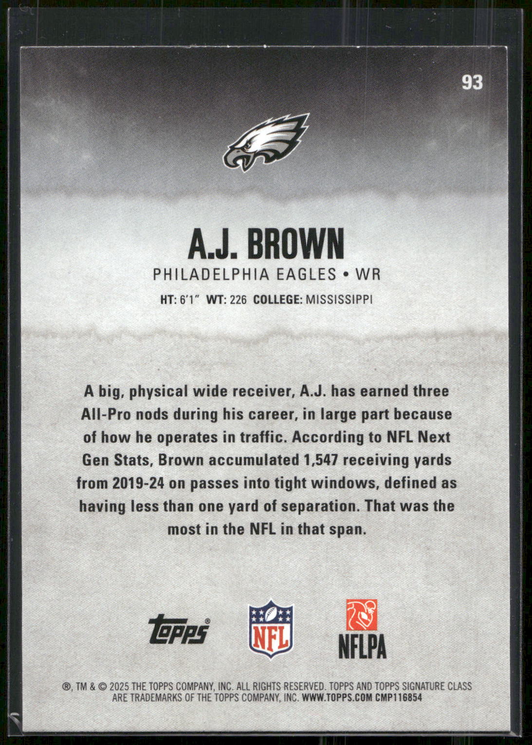 2025 Topps Signature Class #93 A.J. Brown