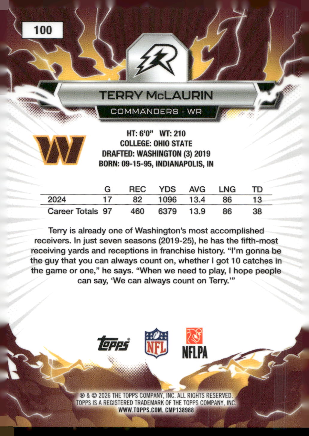 2025 Topps Resurgence #100 Terry McLaurin