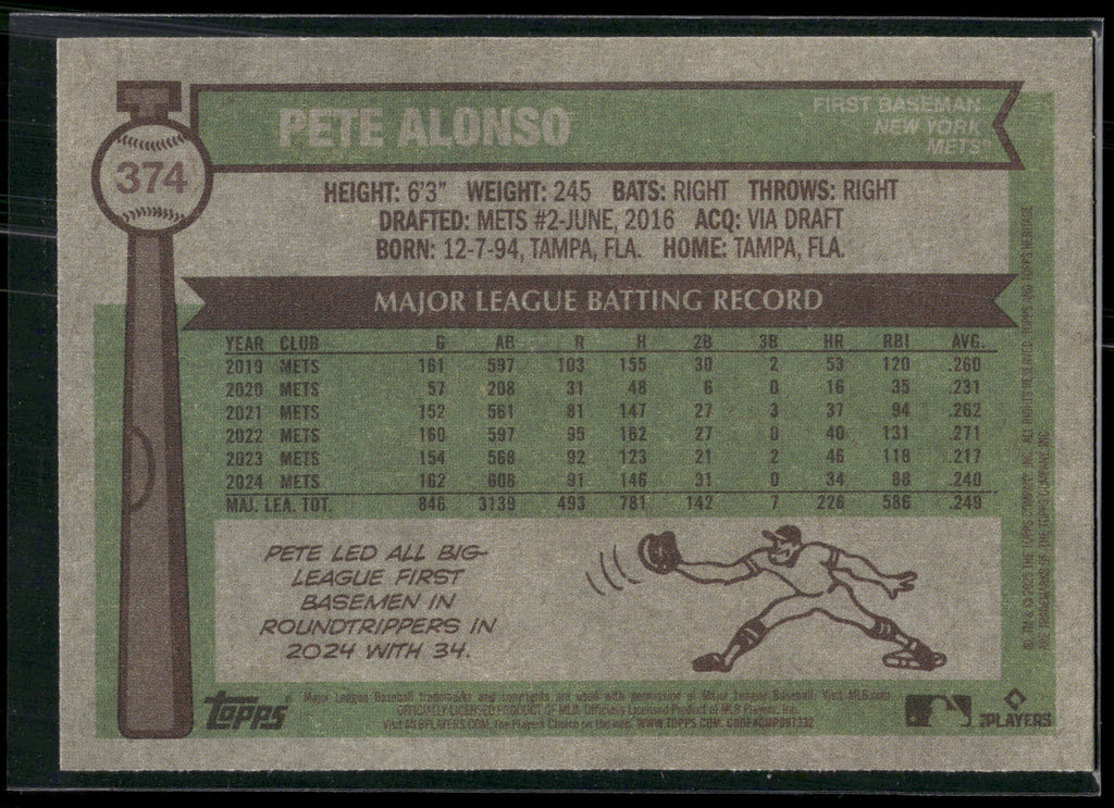 2025 Topps Heritage #374 Pete Alonso