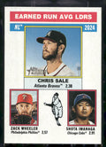 2025 Topps Heritage #201 ERA LDRS (Shota Imanaga / Zack Wheeler / Chris Sale)