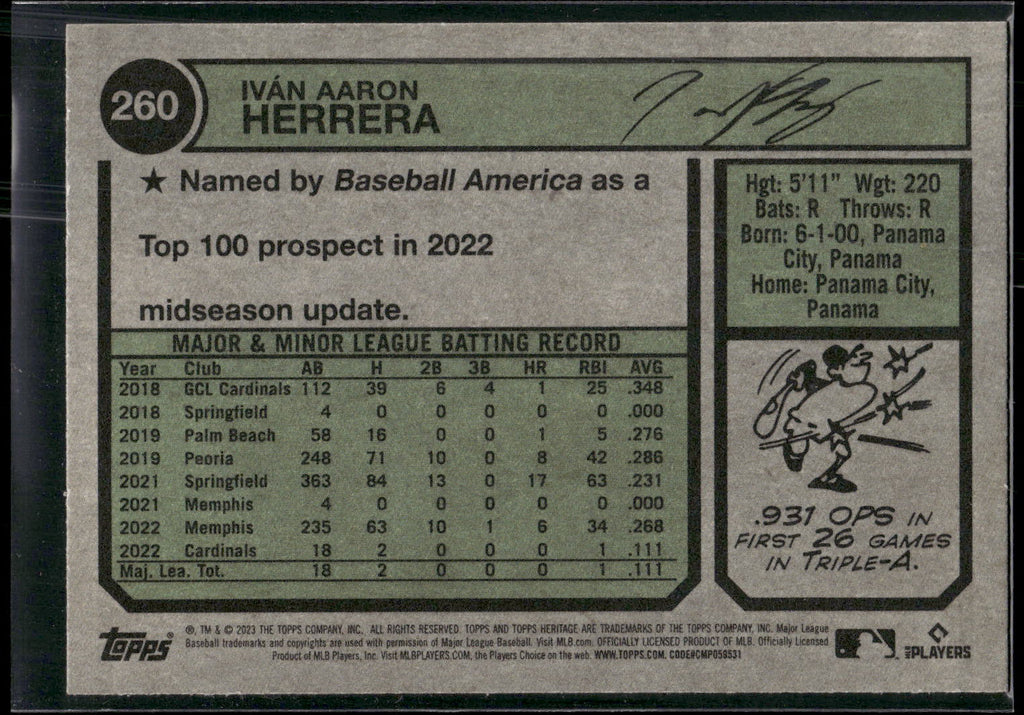 2023 Topps Heritage #260 Iván Herrera