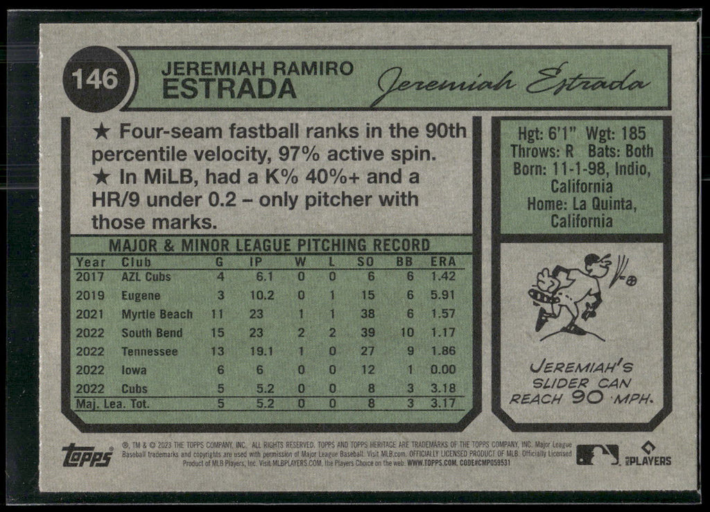 2023 Topps Heritage #146 Jeremiah Estrada