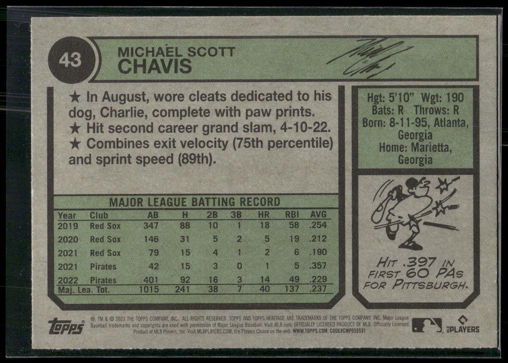 2023 Topps Heritage #43 Michael Chavis