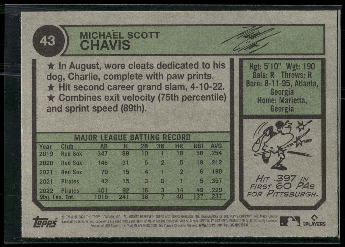 2023 Topps Heritage #43 Michael Chavis