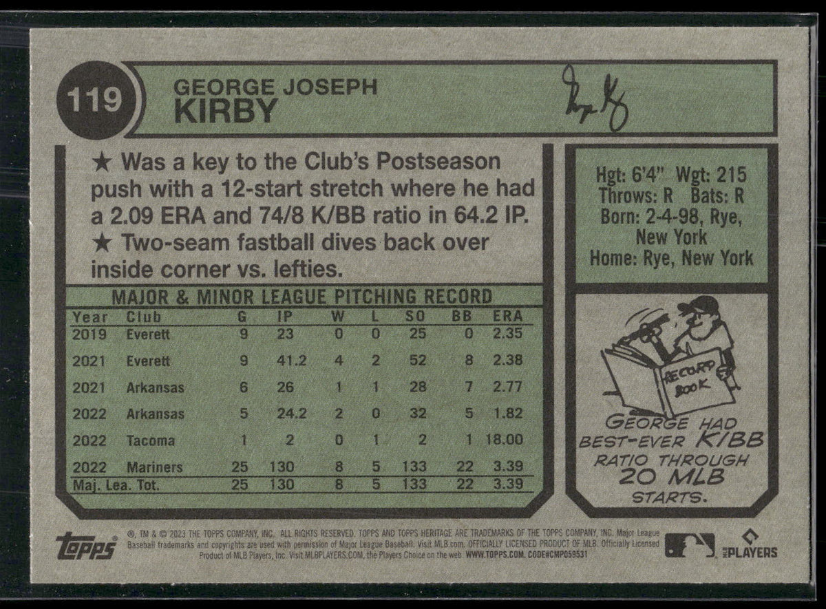 2023 Topps Heritage #119 George Kirby