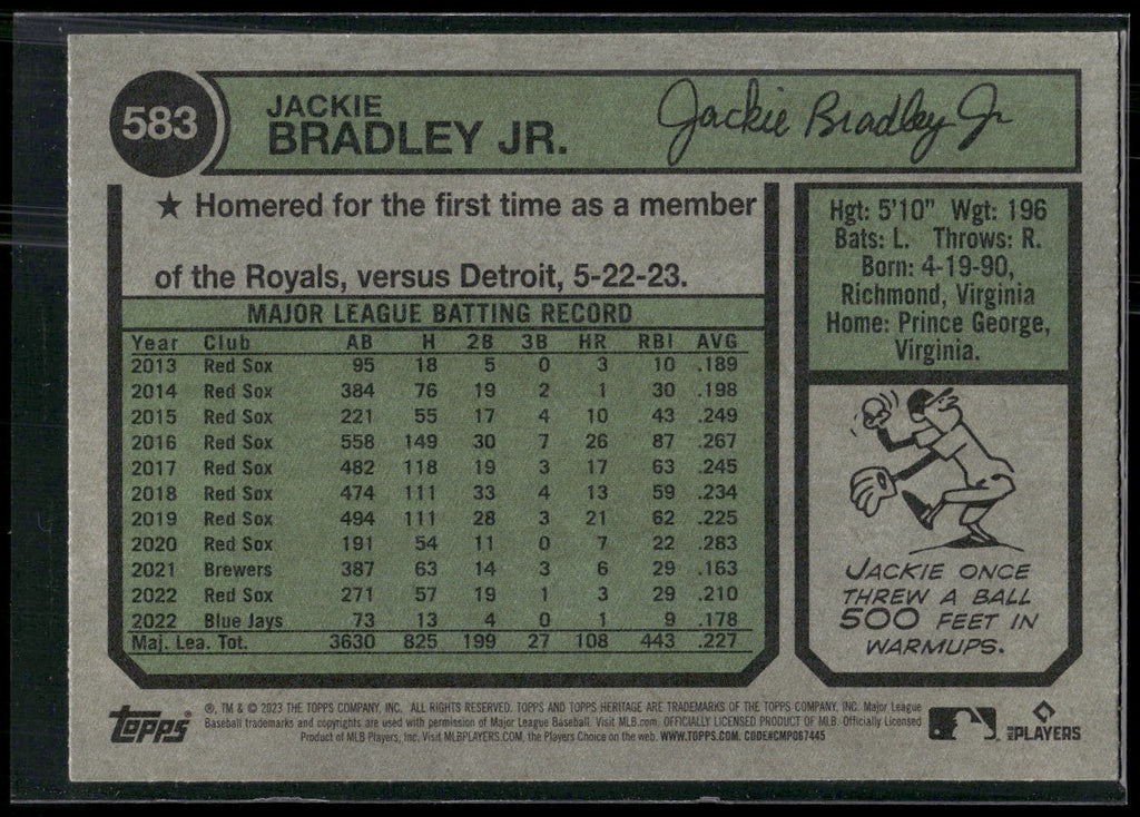2023 Topps Heritage #583 Jackie Bradley Jr.