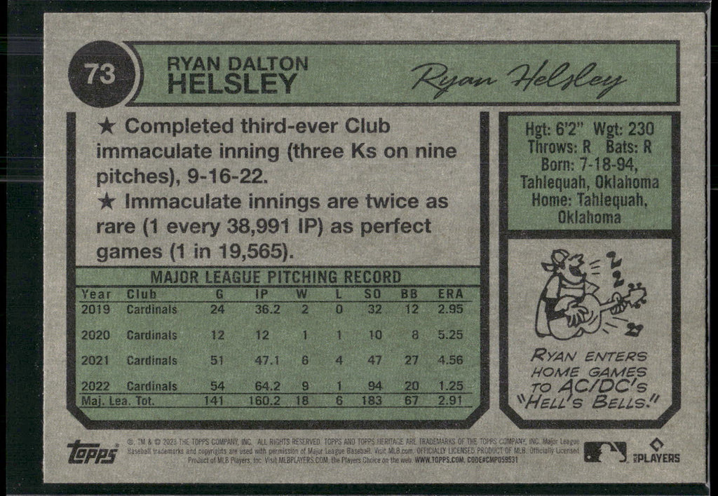 2023 Topps Heritage #73 Ryan Helsley