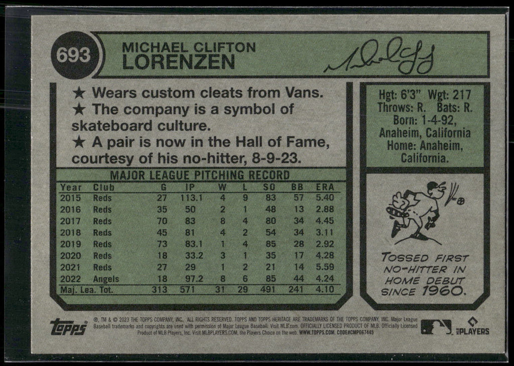 2023 Topps Heritage #693 Michael Lorenzen