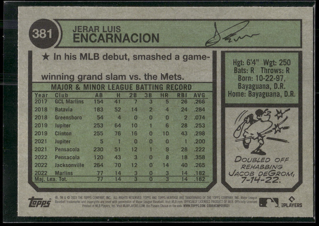 2023 Topps Heritage #381 Jerar Encarnacion
