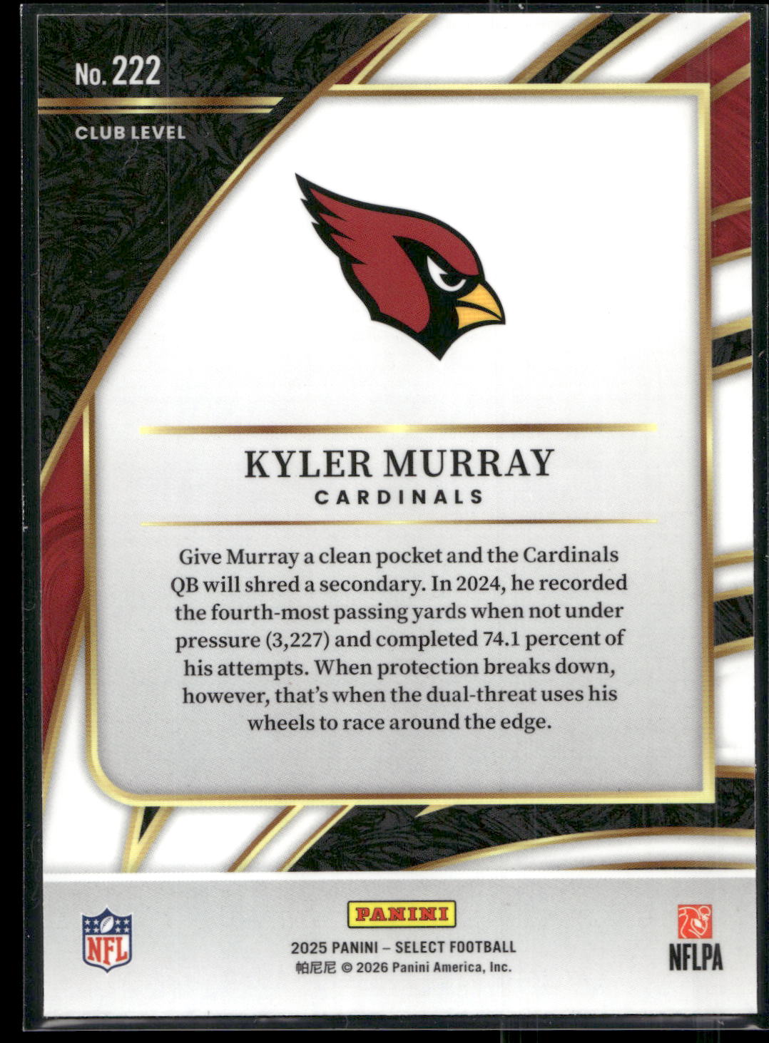 2025 Panini Select #222 Kyler Murray