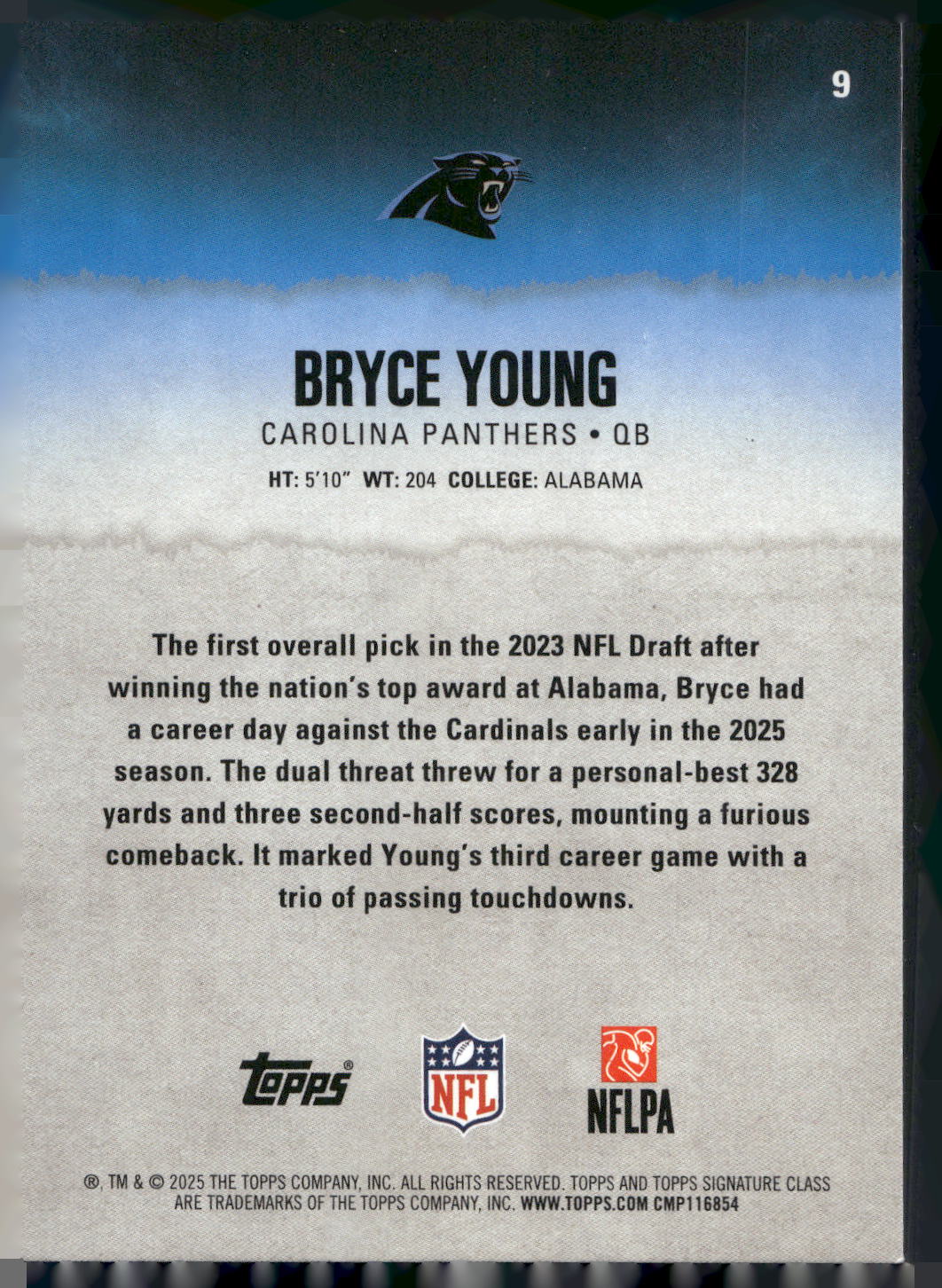 2025 Topps Signature Class #9 Bryce Young