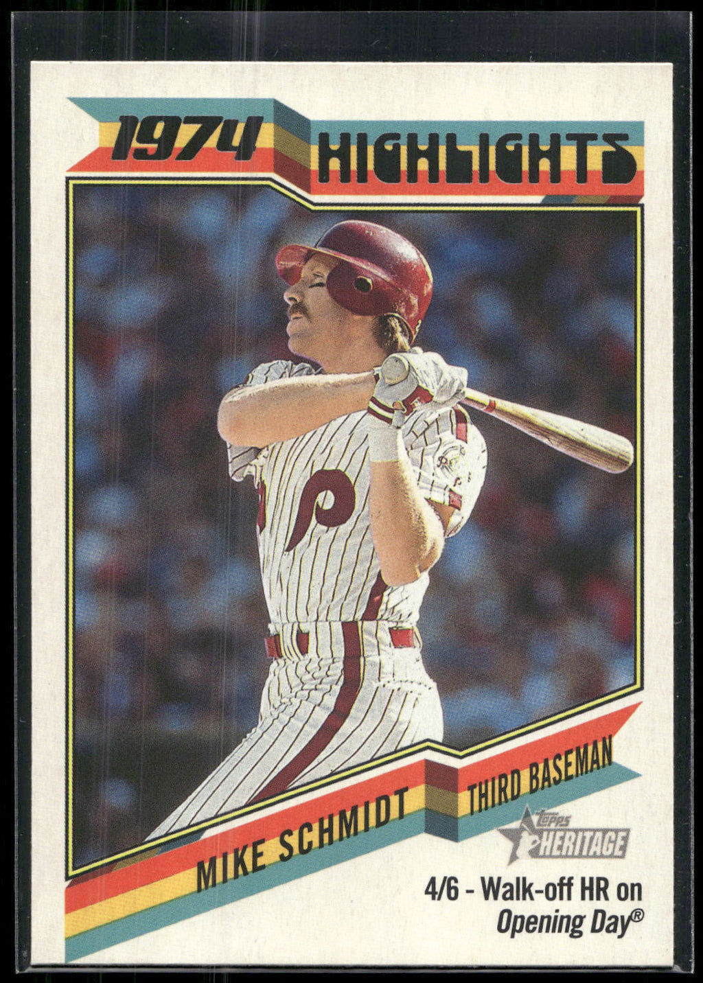 2023 Topps Heritage #74H-9 Mike Schmidt 1974 Highlights