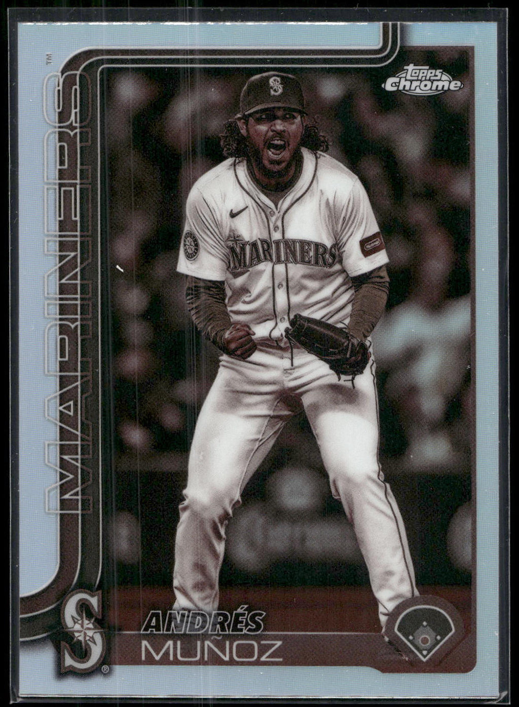 2025 Topps Chrome Update #USC108 Andrés Muñoz Sepia Refractors