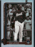 2025 Topps Chrome Update #USC105 Rafael Devers Sepia Refractors